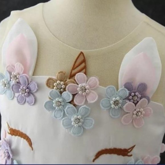 Girl's Unicorn Dress - Picture 2 of 6